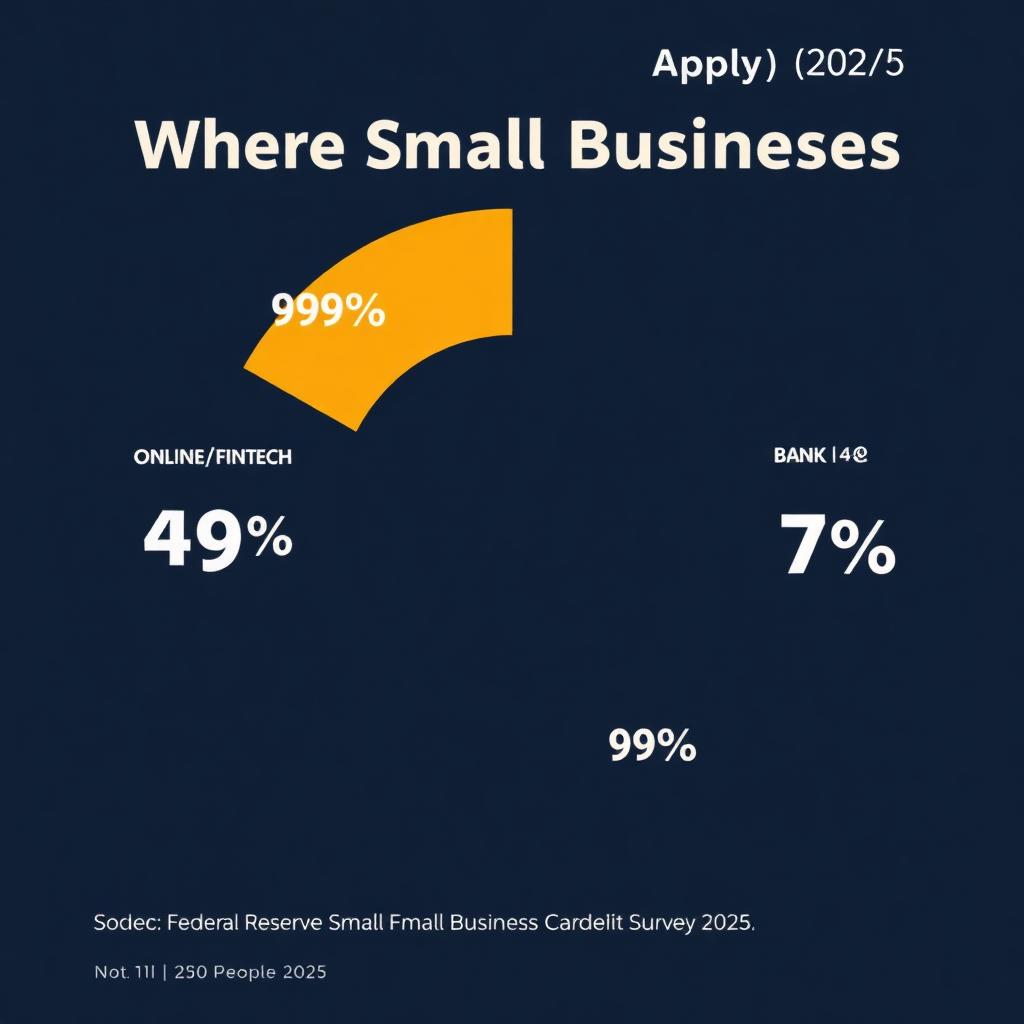 Share of US small business loan applications by channel chart