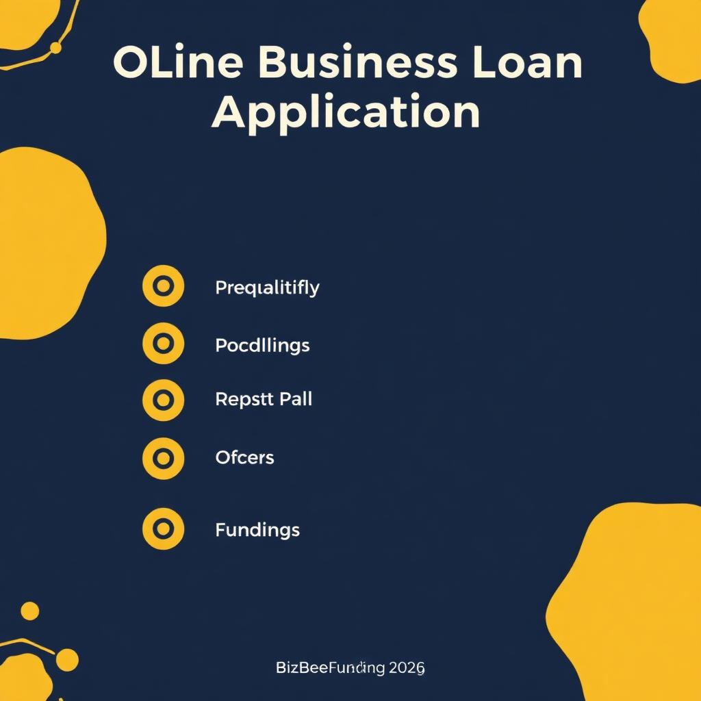 5-step online business loan application flow chart