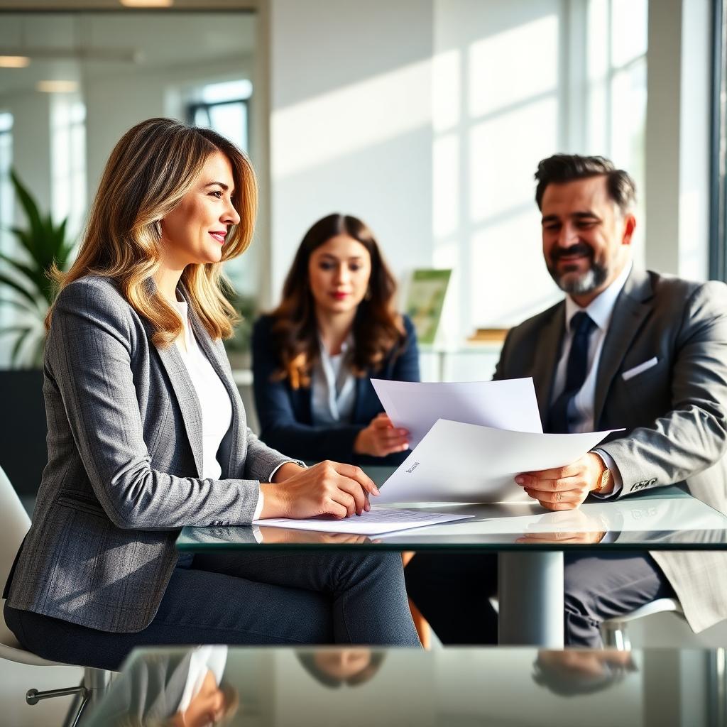 Funding advisor meeting with a small business owner couple to compare loan offers